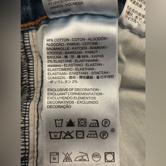 Levis Levi’s Wedgie Skinny Pacific Waves High Rise Button Fly Jeans Size 24 - Picture 8 of 9